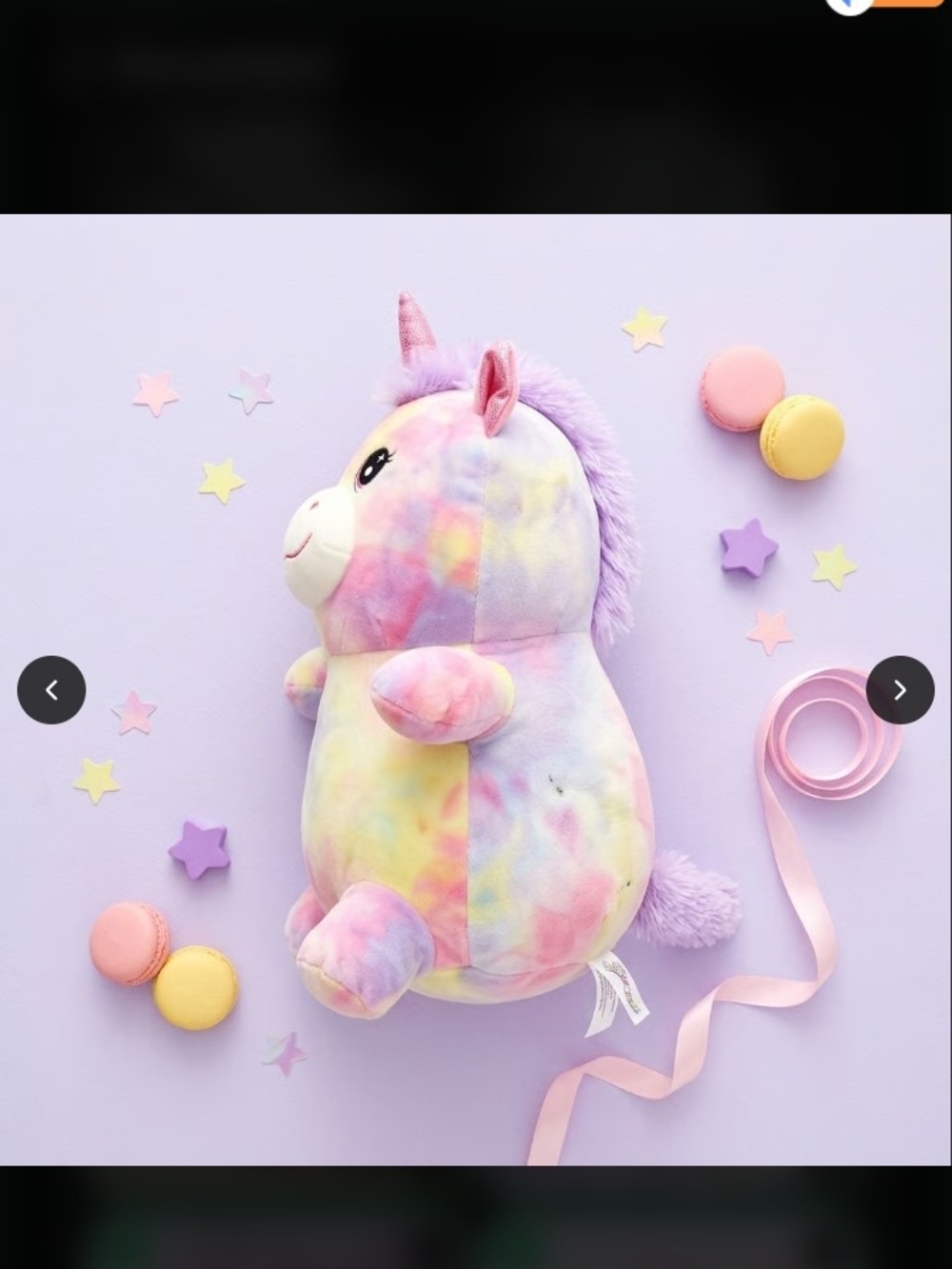 Pastel Rainbow Unicorn Plush Toy - Soft Multicolor Stuffed Animal